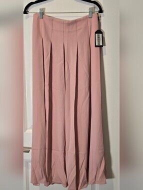 New Aleeza Paris S Midi Skirt in Blush Pink Pleated